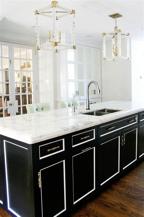 White kitchen cabinet black granite countertop island. A Designer Trick Revealed: Here's Why We Love Using Lucite ...