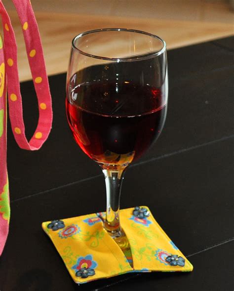 Slip On Wine Glass Coasters With Charms Free Tutorial