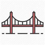 Bridge Gate Golden Icon California Suspension Icons