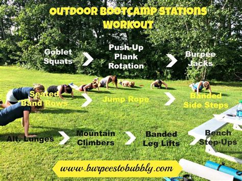 Wednesday Workout Outdoor Bootcamp Stations Workout Burpees To