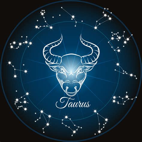 Zodiac Sign Taurus Glow In The Dark Night Glow Square Stones