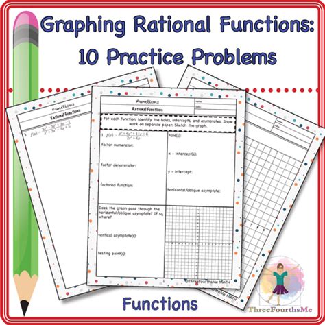Graphing Rational Functions 10 Practice Problems Amped Up Learning