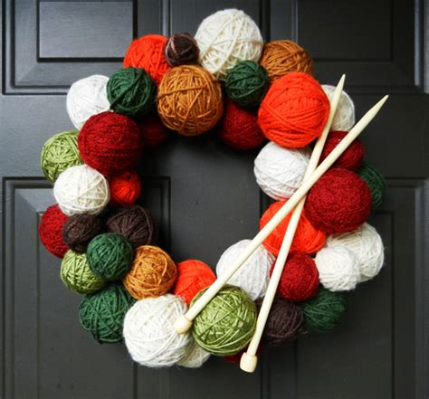 Yarn Ball Wreath Tutorial The Wow Style