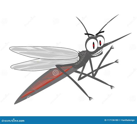 Angry Mosquito Cartoon Stock Vector Illustration Of Wildlife 117136180