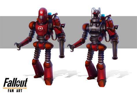 Fallout Robot Design Clean By Guillermo Talbott Fallout Concept