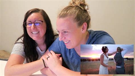 reacting to our wedding video 3 years later lesbian couple youtube