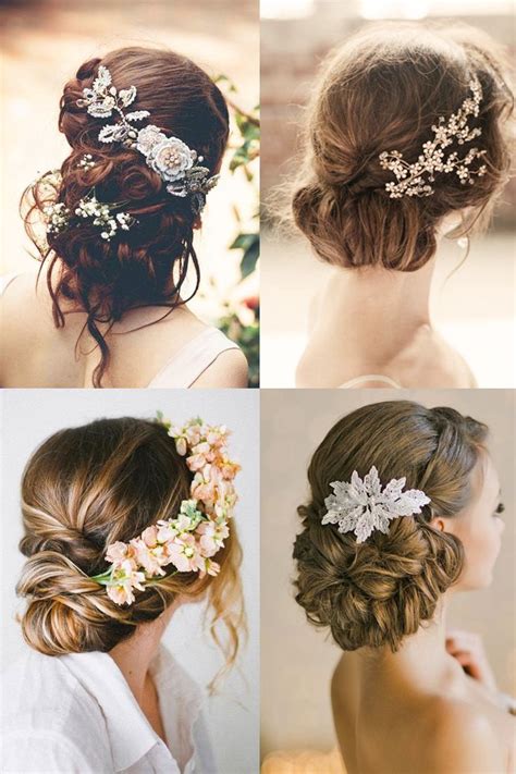 A chignon hairstyle with straightened curls. 12 Wedding Day Killer Hairstyles for Curly Hair | Pouted.com