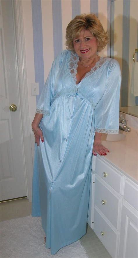 old lady in satin blouse night gown nightgowns for women