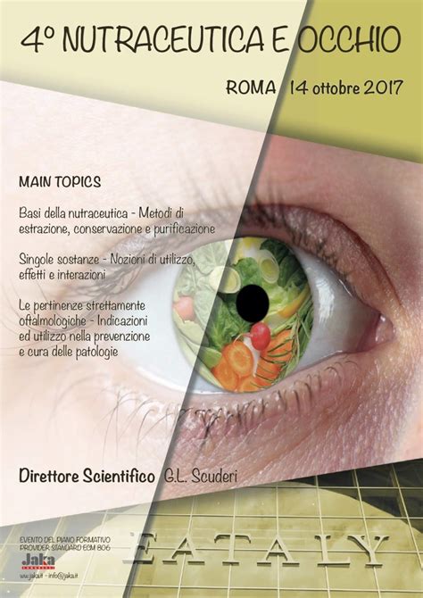 Congresso Nutraceutica E Occhio Cooking With Marica Eye Nutrition