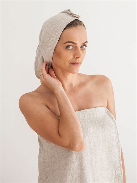 Linen Hair Towel Absorbent Wrap Hair Towel Flax Hair Turban Etsy