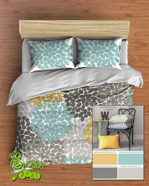 50 Best Aqua Yellow Gray Bedroom Images On Pinterest