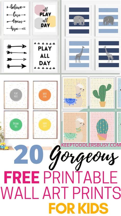 20 Gorgeous Free Wall Art Printables For Kids
