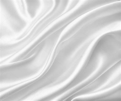 Smooth Elegant White Silk Or Satin Texture As Wedding Background Stock
