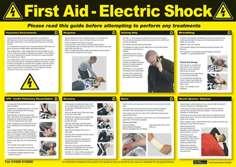 Laser Electric Shock First Aid Poster 7575 Toolforce