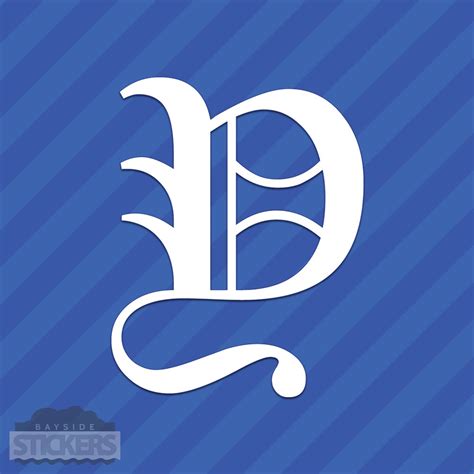 Old English Letter Y Initial Vinyl Decal Sticker Diploma Font Etsy
