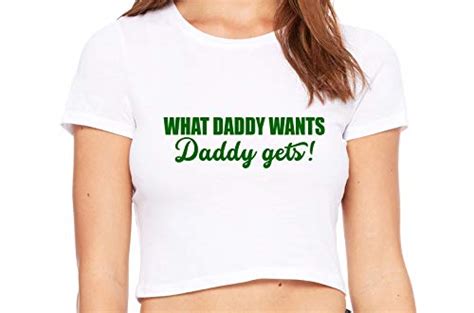 Knaughty Knickers What Daddy Wants Daddy Gets Everything White Crop Ta