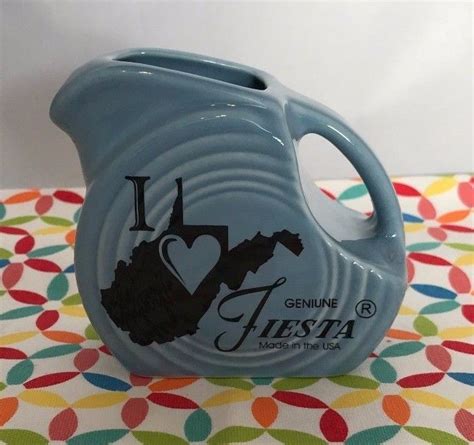 Fiestaware Periwinkle Mini Disc Pitcher Fiesta Blue I Love West