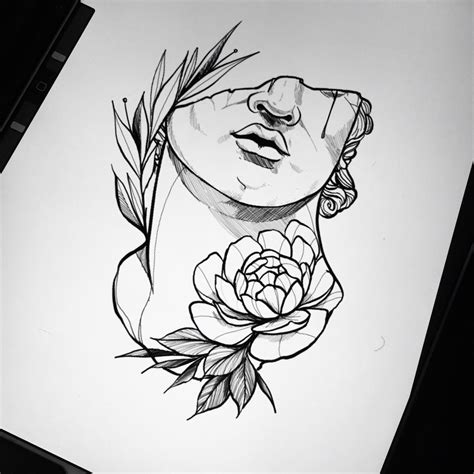 Halved Face Bild Tattoos Leg Tattoos Flower Tattoos Body Art Tattoos