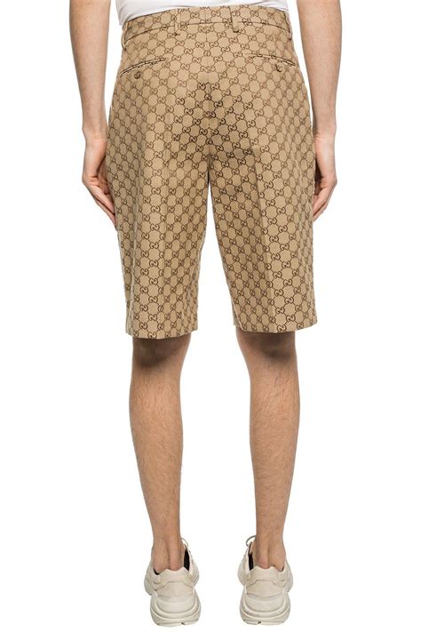 Gucci Gg Canvas Shorts In Brown Natural For Men Lyst