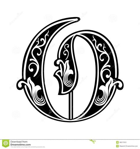 ʚ write stuff here ɞ. Garnished Gothic Style Font, Letter O Stock Photo - Image ...