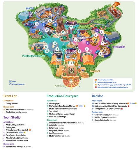 Mapa De Disneyland París E Walt Disney Studios