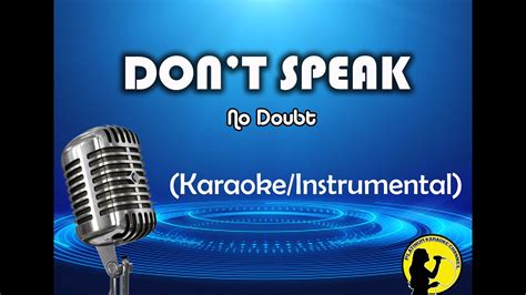 Dont Speak No Doubt Karaokeinstrumental Youtube