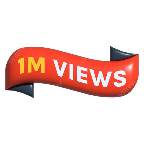 1m Views Celebration Button Vector 1m Views 1m Plus Views Ten Lakh