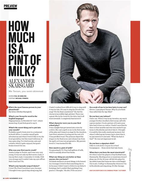 Alexander Skarsgård Interview In Empire Magazine November 2016 How