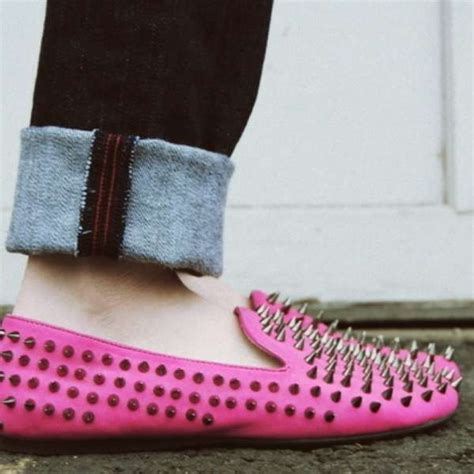 Studded Hot Pink Flats Taken With Snapette Hot Pink Flats Fab