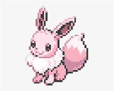 Kawaii Pixel Pixelart Eevee Aesthetic Pink Pokémon Eevee Sprite