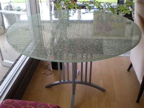 8 seater glass dining table. Crackled Glass Table. LOVE! | Crackle glass, Glass table ...