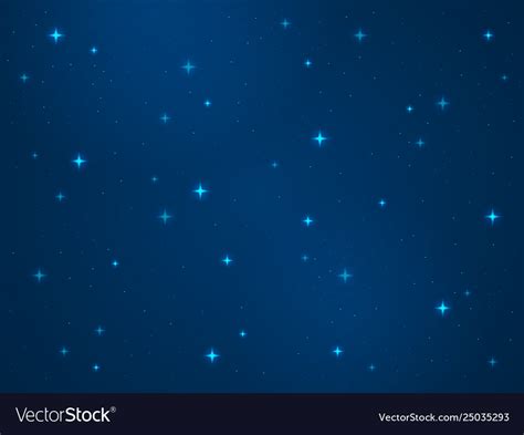 Cartoon Space Background Stars Cosmos Night Vector Image