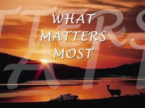 What angered us was the tone of the article. WHAT MATTERS MOST - Kenny Rankin (Lyrics) - YouTube