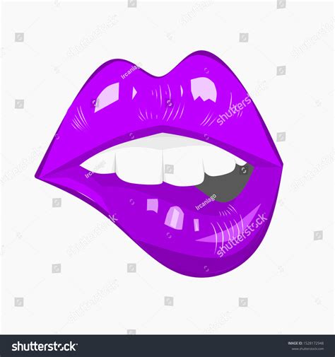 Lip Vector Purple Lip Icon Mark Stock Vector Royalty Free 1528172948