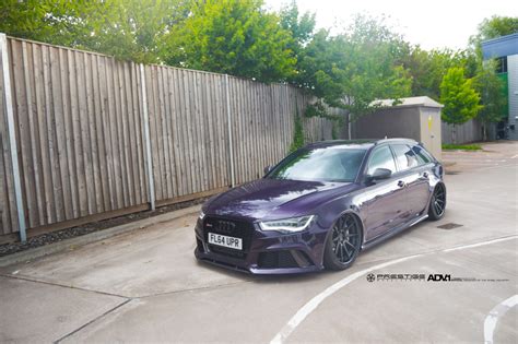 Adv1 Wheels Merlin Purple Audi Rs6 Avant Wagon Bagged Stance Hellaflush