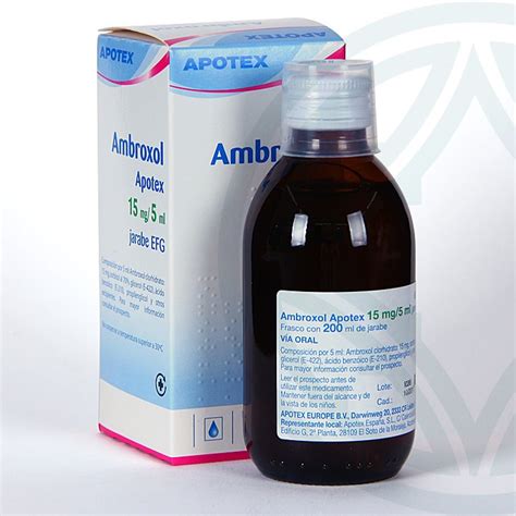 Ambroxol Apotex EFG 3 mg ml jarabe 200 ml Mucolítico Farmacia Jiménez