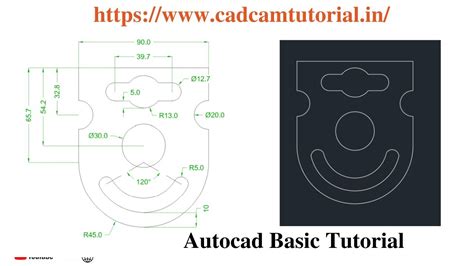 Autocad Complete Tutorial For Beginners Exercises 49 Youtube