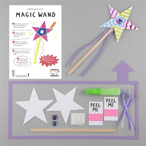 Make Your Own Magic Wand Kit By Cotton Twist Crafts Fairy Tea