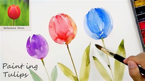 Paint Fast And Easy Tulips For Beginners Youtube Flower Painting