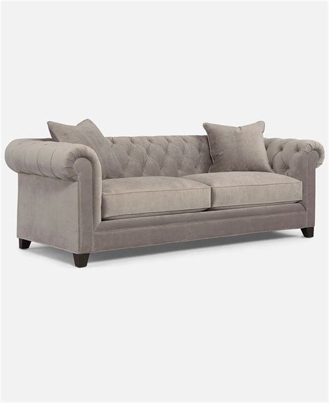 100% cotton cover in navy dimension: Stylish Macys Chloe sofa Design - Modern Sofa Design Ideas