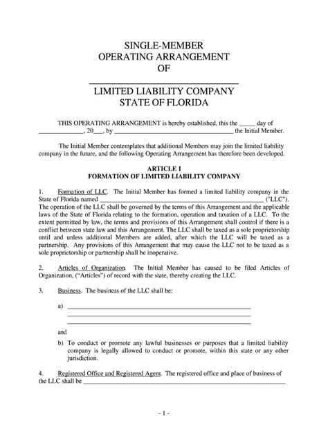 Corporation Operating Agreement Template