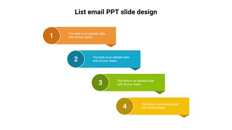 List Email Ppt Slide Design Template Download Now