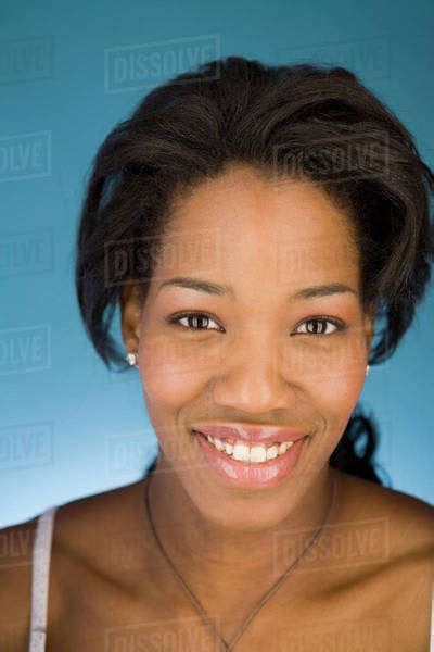 Portrait Of African American Woman Smiling Stock Photo Dissolve