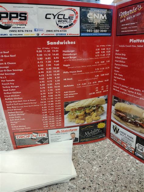 Menu At Mr Po Boy West Side Restaurant Houma 621 Enterprise Dr