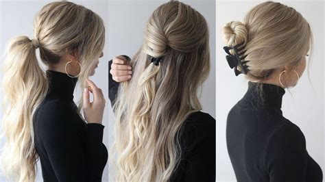 See more ideas about clip hairstyles, hair clips, hair styles. Long Hair Clipped Back - Wavy Haircut