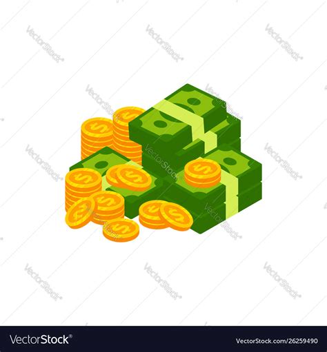 Earn Money Logo Icon Design Coin And Cash Money Vector Image