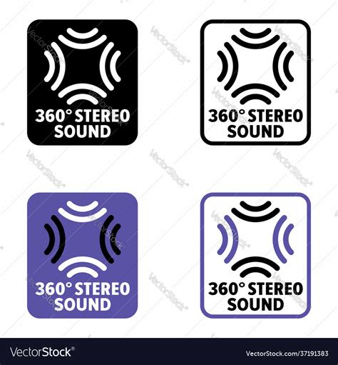 360 Stereo Sound Surround Technology And Device Vector Image