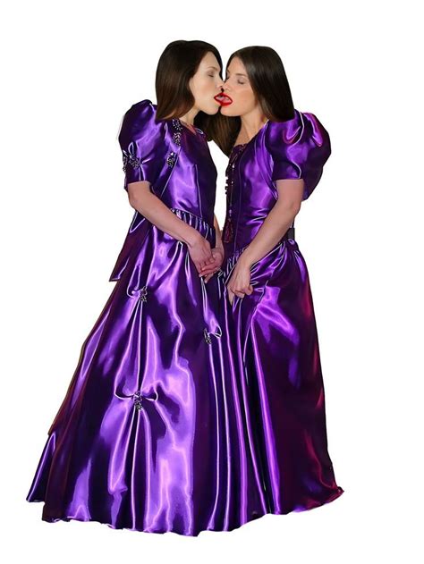 purple satin duo satin gown satin dresses silk satin sissy maid dresses sissy dress