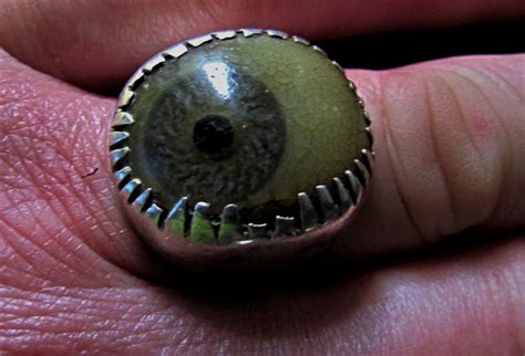 Antique Prosthetic Glass Eye Silver Ring Collectors Weekly
