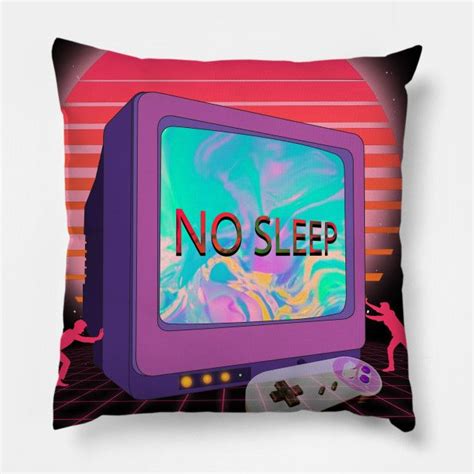 Retro Gamer No Sleep Gaming Pillow Teepublic Retro Gamer